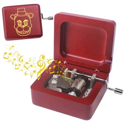 ROSIKING Hand-cranked Vintage Wooden Music Box – Ideal Birthday or Christmas Gift for Indian Kids.