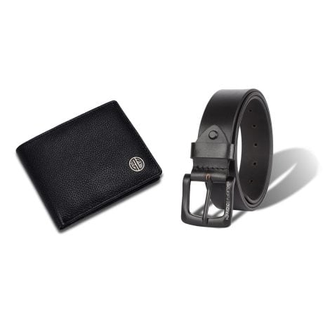 HAMMONDS FLYCATCHER Wallet and Belt Combo for Men – Real Leather – Perfect Gift – Holds Cards, Cash – Stylish Black!