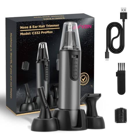 AREYZIN Nose Hair Trimmer 2022 Upgrade: Rechargeable Ear & Nose Trimmer for painless hair removal, IPX7 waterproof.