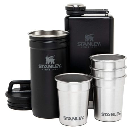 Stanley Green Adventure Shot Glass and Flask Set – Perfect for Indian adventure enthusiasts.