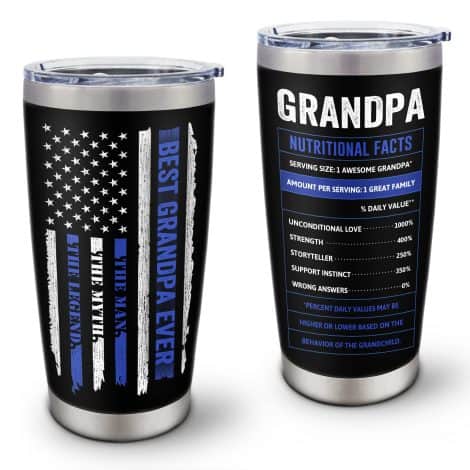 Grandfather’s Travel Mug: Ultimate Present for Indian Grandpas – 20OZ, Unique & Cherished Souvenir.