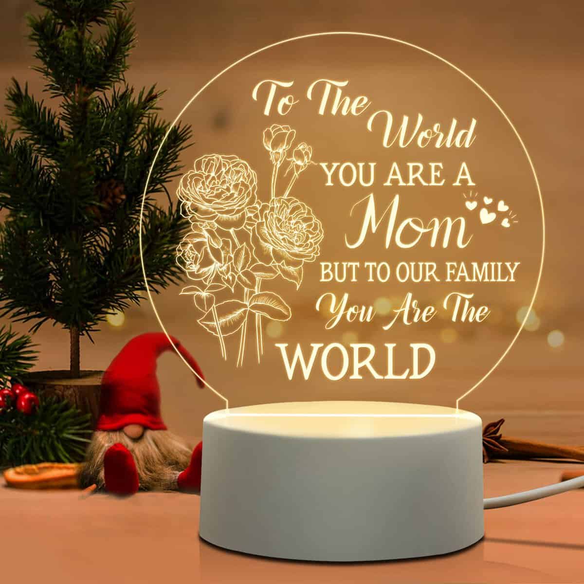 BeneCharm Mothers Day Gifts for Mom from Daughter Son, Mom Birthday Gifts, Mom Gifts Engraved Night Light, Christmas, Thanksgiving, Birthday Gifts for Mom