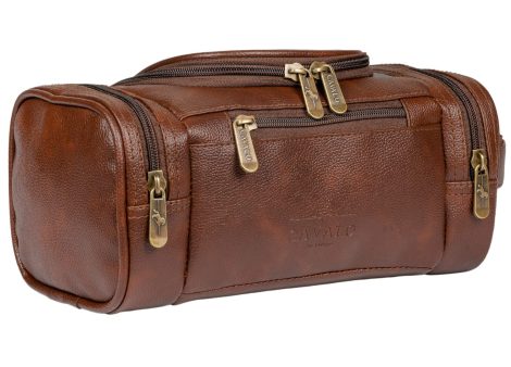 CAVALO – Stylish Unisex Hanging Toiletry Bag. Perfect for your belongings, with water resistance, in brown.