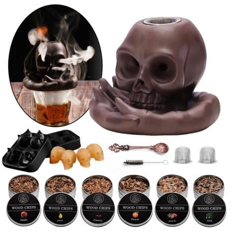 All-in-one smoking kit for cocktails, whisky, wine, cheese, and meats, perfect for men.