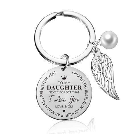 Forever Loved Keychain for Daughters: A heartfelt gift from parents, inspiring love and celebration for birthdays and graduations.