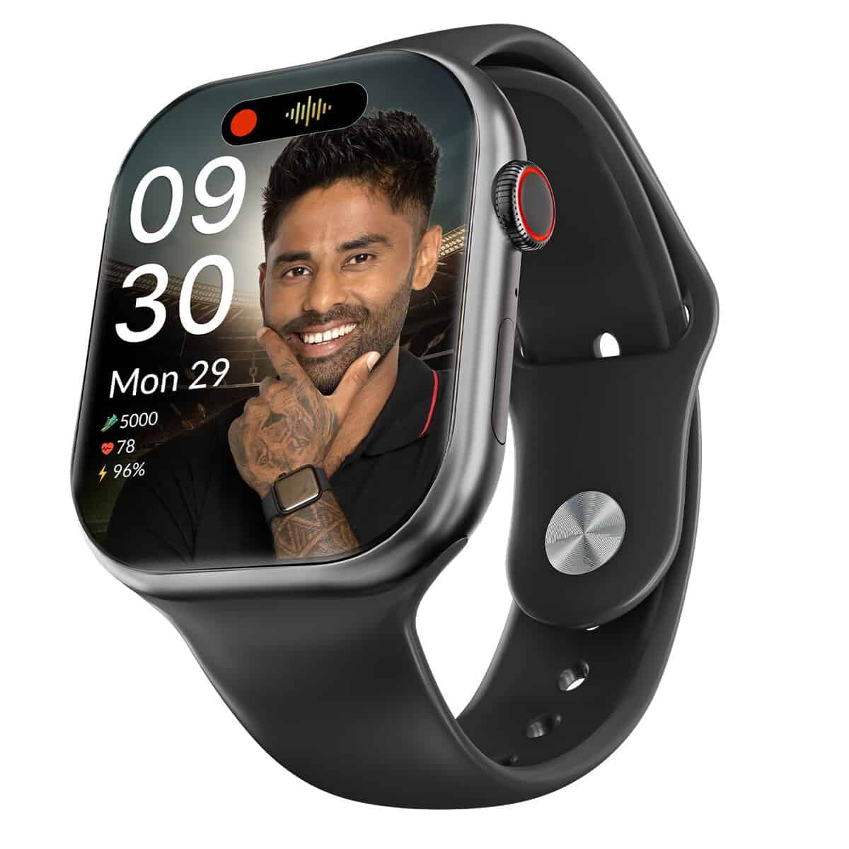 CrossBeats Nexus 2.01” Super AMOLED Display Smart Watch with ChatGPT-Powered| Dynamic Island| 5.3 Bluetooth Calling Smartwatch| Always on| in-app GPS| 60 Hz Refresh Rate | AI Health Tracker -(Black)