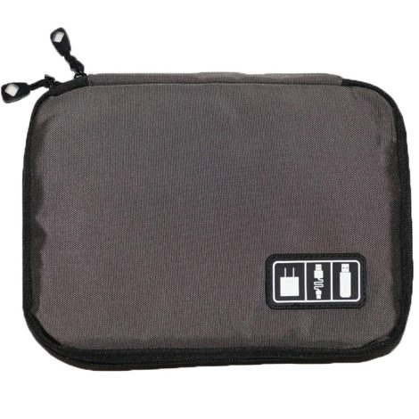 LZVTO Gadget Pouch: Compact bag to stash chargers, hard drives, earphones, and charging cords during travel.