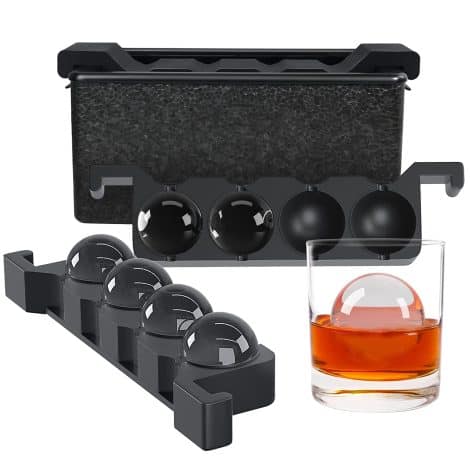 KARP Clear Ice Ball Maker – Create 8 Big Spheres for Cocktails, Whiskey & Bourbon. Perfect Men’s Gift.