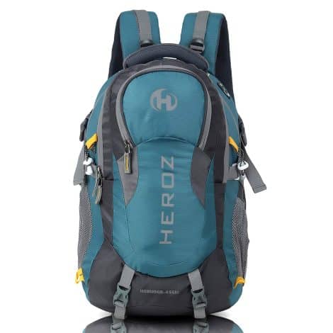 HEROZ Unisex 45 L Travel Laptop Backpack, perfect for laptops up to 17.3 inches, waterproof and durable.