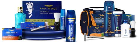 Park Avenue Grooming Kit (Combo of 7 + Travel Pouch) & Good Morning Grooming Kit for Men (Pack of 7)