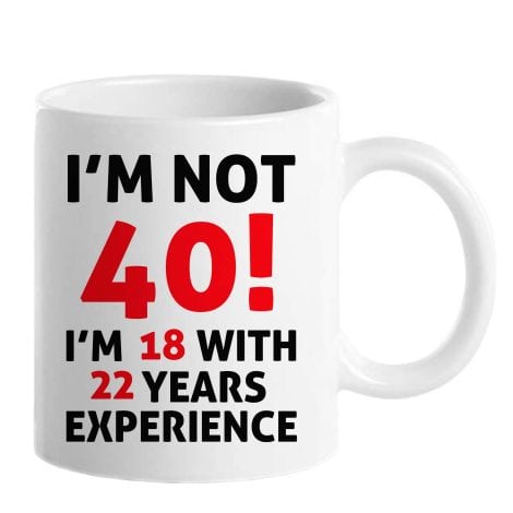 Funny 40th B’day Gift for Indian men! Cheers to 40 years with this quirky coffee mug.