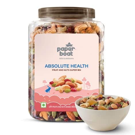 Paper Boat Healthy Mixed Nuts and Dry Fruits Trail Mix in a Reusable Jar (1000g)