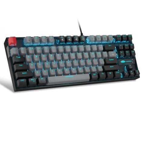 MageGee 75% Mechanical Gaming Keyboard for Indian gamers, with Blue Switch & LED Blue Backlit, compact 87 keys.