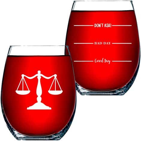 Funny, unique wine glass for Indian lawyers, paralegals, legal assistants, or law students – perfect gift!