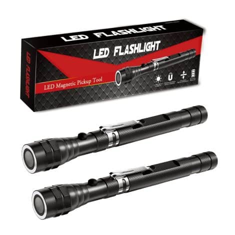 Telescopic Magnetic Flashlight Set: Handy gadget for men, perfect Christmas or birthday gift for dad, grandpa, boyfriend, or husband.