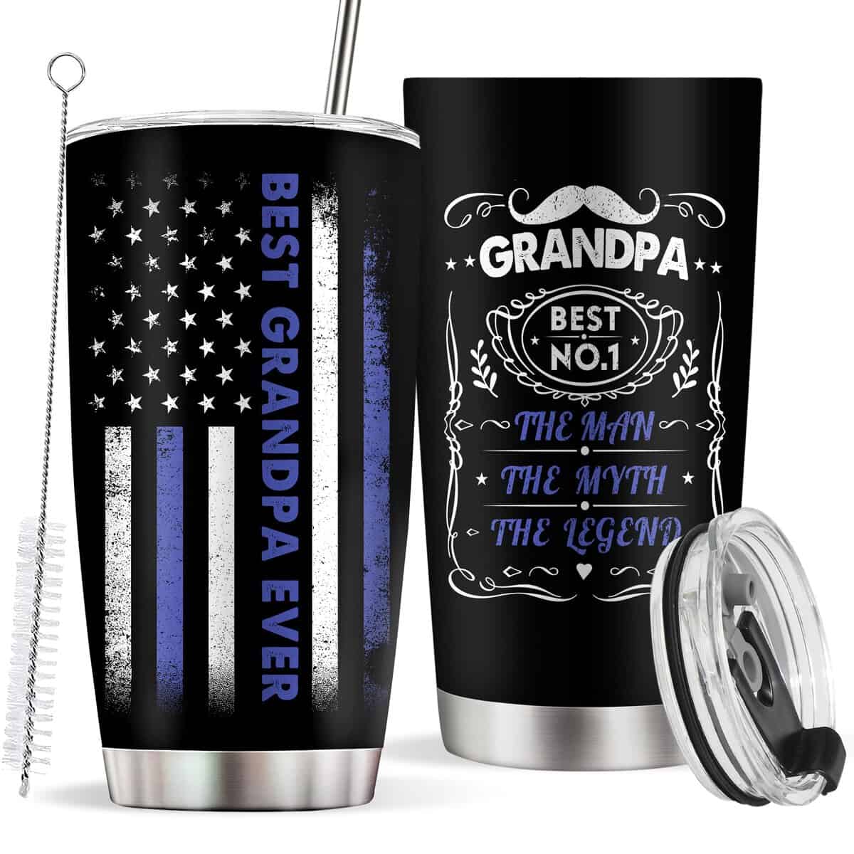 Tumbler Gifts for Grandpa Best Unique Grandpa Gift from Granddaughter Grandson Grandpa Birthday Gifts Grandpa Christmas Gift Grandpa Fathers Day Gift 20 Oz Coffee Tumbler Cup Mug for Grandpa