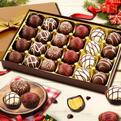 Winni – 24 pieces of high-quality chocolate truffles, perfect for gifting on Rakhi and Valentine’s Day.