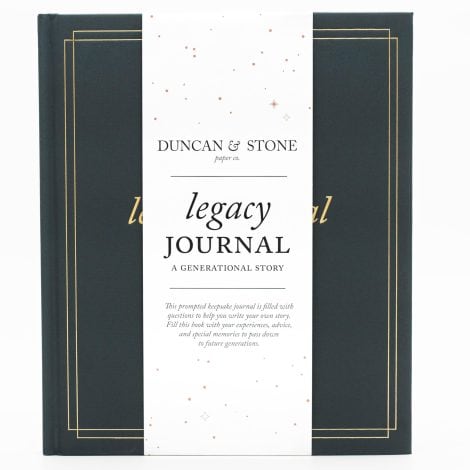 Duncan & Stone’s Legacy Journal (Charcoal, 85 Pages) – Immortalizing Grandparents’ Stories, a Perfect Indian Gift.