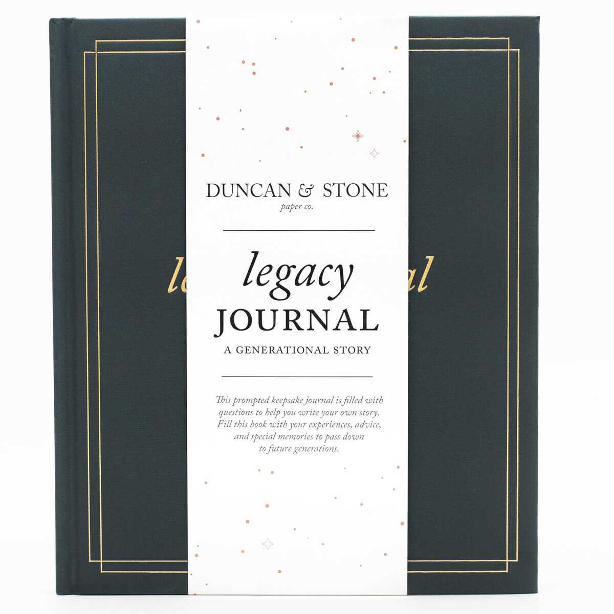 Grandparents Legacy Journal (Charcoal, 85 Pages) by Duncan & Stone - Memory Journal for Grandparents & Parents - Grandma Story Album - Ideal Gift of a Legacy Journal