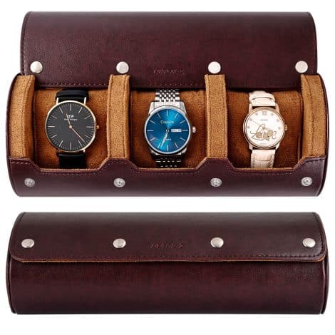 LEFOR·Z Men’s Watch Case – Travel-friendly storage & display for all wrist and smart watches (up to 50mm)