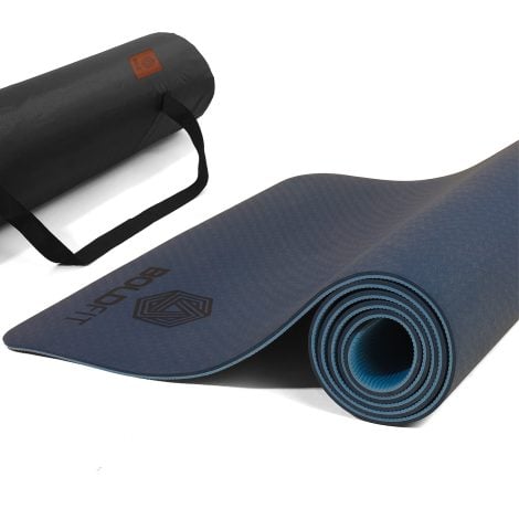 Boldfit Yoga Mat for both genders, includes a cover bag, made of TPE material. Thicker and anti-slip for workouts, yoga, and fitness. Ideal for Indian consumers.