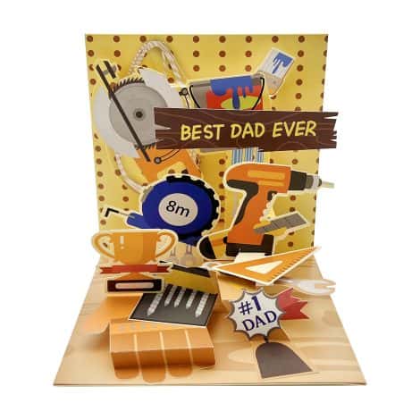 Pop-up 3D Tool Box Card: Perfect Father’s Day & Birthday Gift – Best Dad Ever!