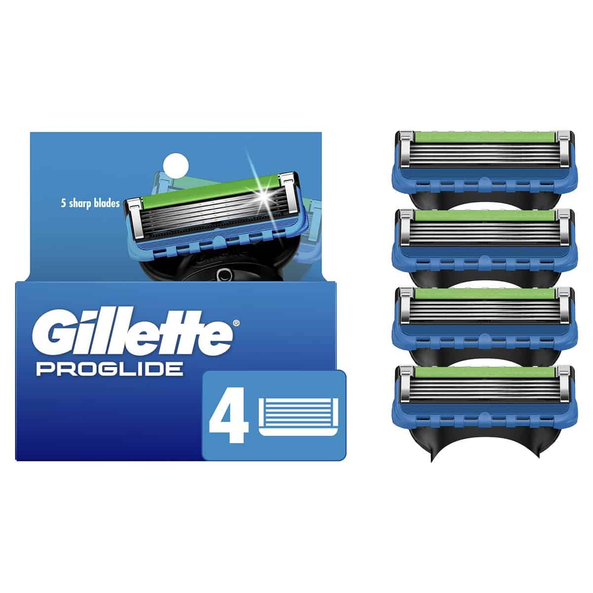 Gillette Fusion Proglide Blades for men with styling back blade - 4 count for Perfect Shave and Perfect Beard Shape