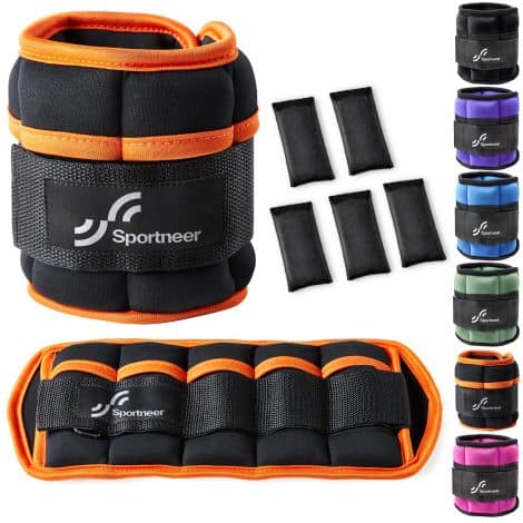 Sportneer’s Adjustable Ankle Weights provide leg strength and endurance for fitness enthusiasts of all ages.