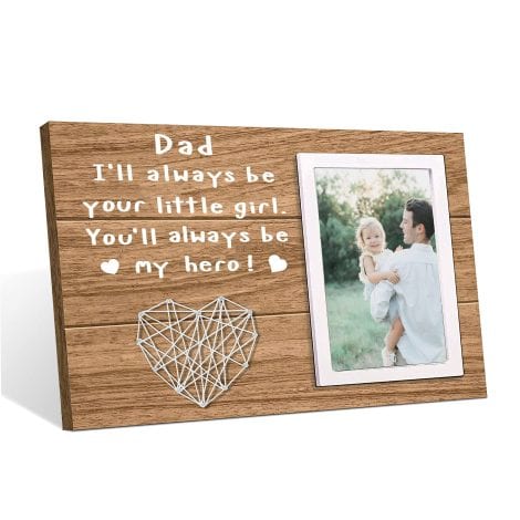 MayAvenue Father Wooden Tabletop Photo Frame, a perfect gift for Dad, Papa, or Stepfather on Father’s Day/Birthday.