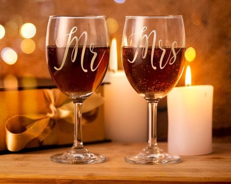 Avighna Couple Wine Glasses – Ideal for Valentine’s, Birthday, Wedding, or Anniversary Present.