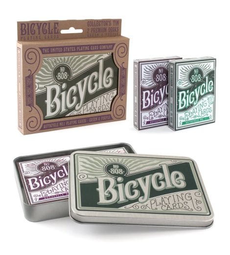 Vintage Bike Gift Set with Retro Playing Cards