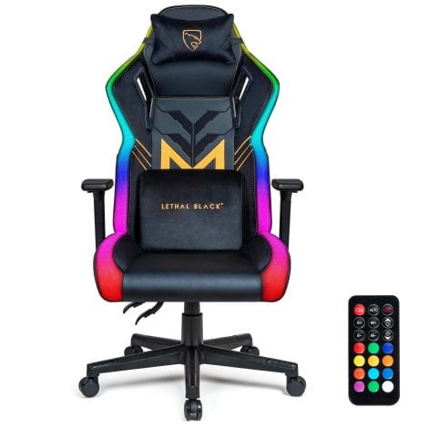 Luxurious Velvet Gaming Chair with RGB Light, 3D armrest, Neck & Lumbar Support for extended use.