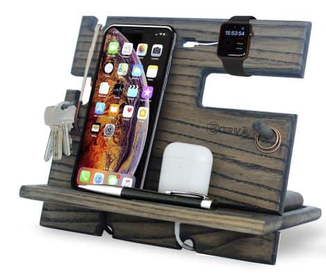 Wood Docking Station – Stylish and functional nightstand organizer. Perfect for holding your gadgets, accessories, and valuables.