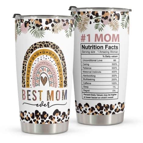 Stainless Steel Tumbler 20oz: Special Gifts for Mom on Mother’s Day and Birthday, from Daughter or Son.