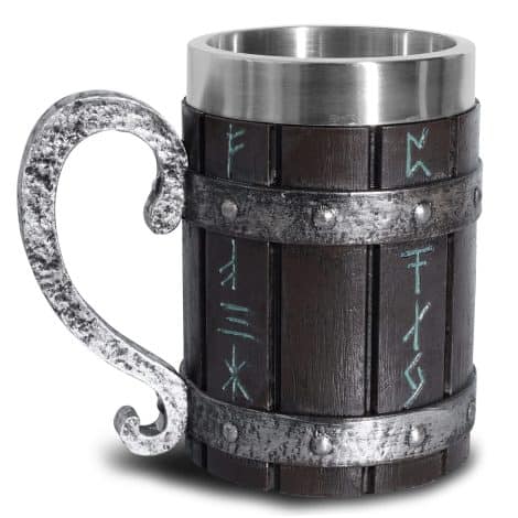 Norse Viking Oak Barrel Beer Mug – A perfect gift for men on Father’s Day.