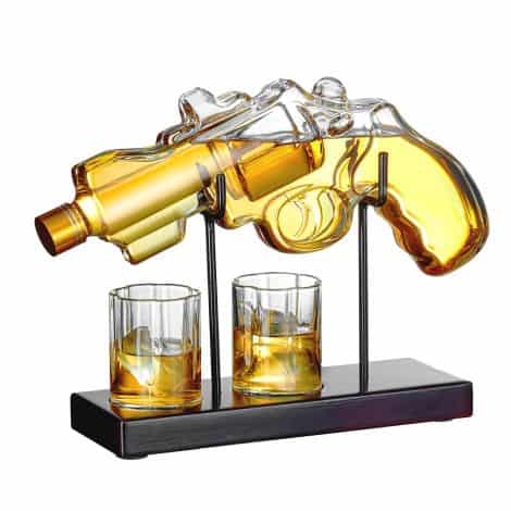 Christmas Gifts for Indian dads: Kollea 9 Oz Whiskey Decanter Set with 2 Oz Glasses, perfect for birthdays or retirement, a cool liquor dispenser for home bars!