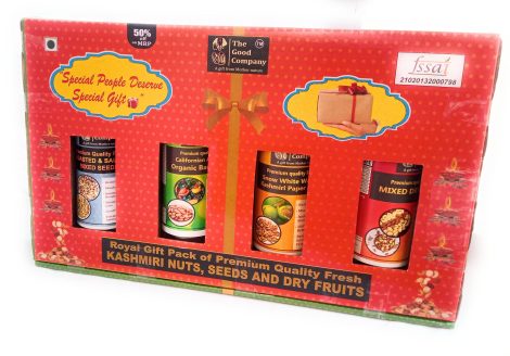 Exquisite Festive Mix Pack: Kashmiri Walnuts, Almonds, Seeds, Mixed Dry Fruits & Nuts (4x250gm jars) Perfect for Diwali, Eid, Birthdays, and Weddings.