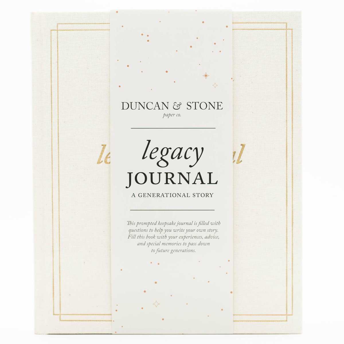 Grandparents Legacy Journal (Ivory, 85 Pages) by Duncan & Stone - Memory Journal for Grandparents & Parents - Grandma Story Album - Ideal Gift of a Legacy Journal