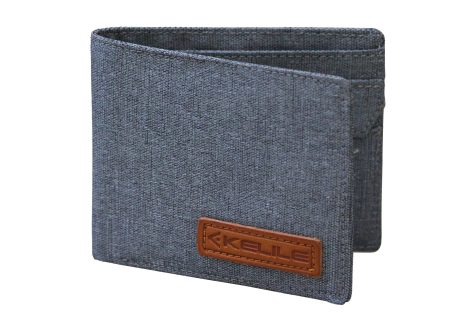 Kelile India Light Blue Khadi Polyester Wallet for Men – Water-resistant fabric without leather.