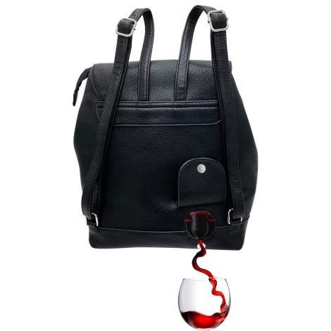 Stylish Tokyo Backpack – Trendy Wine Bag with Concealed Spout, Insulated Pouch; Fits 2 Wine Bottles! Ideal for Travel, Party.