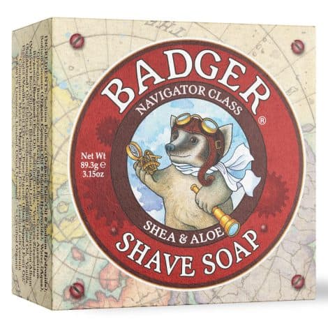 Badger Balm – Shaving Soap – Premium Men’s Grooming – 3.15 oz bar for a classic shave.