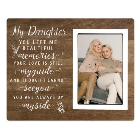 Photo Frames for Remembering a beloved Daughter – Thoughtful Gifts for grieving – Perfect Remembrance/Condolence Present