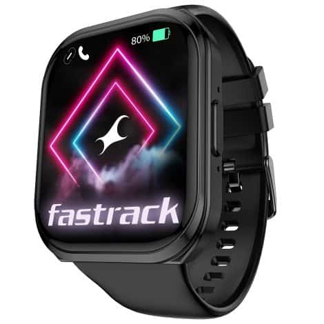 Fastrack FS1+ Smart Watch: Large Display, Brightness, BT Calling, Fast Charging, Sports Modes, Watchfaces, Long Battery.