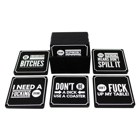 Summit One Hilarious Quotes Coasters, Set of 10 – Perfect Home Decor Gag Gift for Indians.