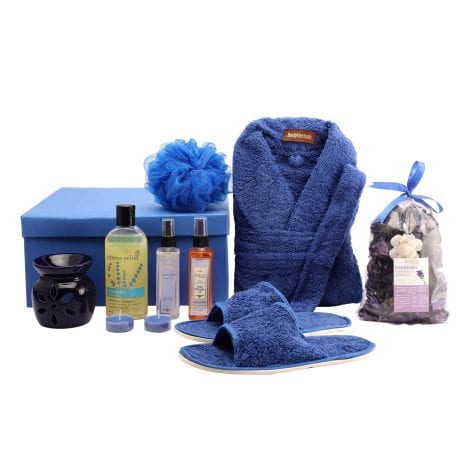 Lavender Spa Set – Rejuvenate and Relax with BodyHerbals De-Stress Skincare Gift Set for All.