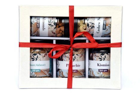 Festive Combo of 5 – Dry Fruit Gift Box for Kitchen, Weddings, and Gifting.