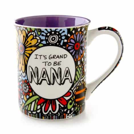 “Grand to Be Nana” Cuppa Doodle Stoneware Mug – 16 oz, a delightful and cherished gift.