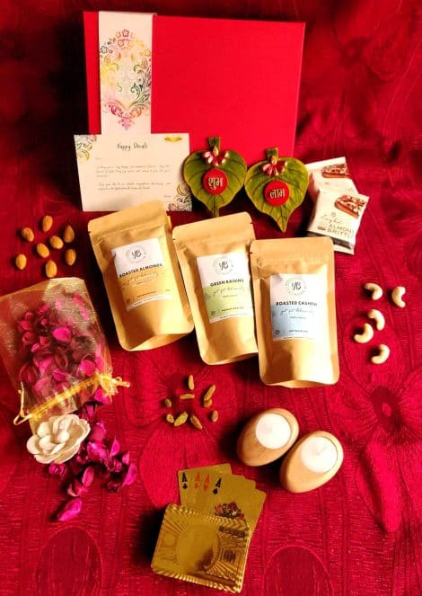 Golden Tidbits Festive Gift Pack | Nutritious Combo for Your Loved Ones | Perfect for Diwali & Bhai Dooj