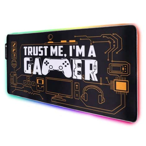 Glowing Gaming Mouse Pad: 14 LED options, large size (78×30 cm), non-slip rubber base. Perfect for Indian gamers!