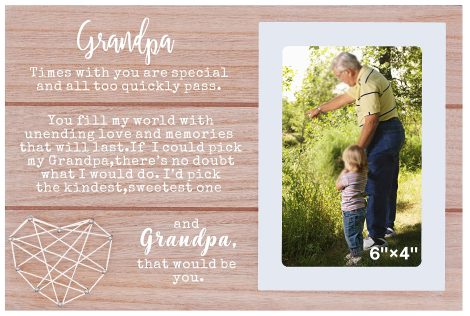 NZY Photo Frame Gift for Grandpa – Memorable Frames to Celebrate Grandfather – Perfect for Special Occasions.